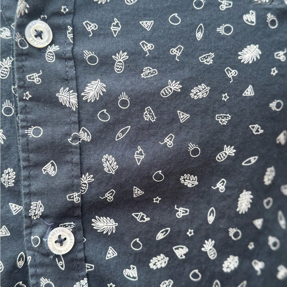 Original Penguin Navy Blue Patterned Casual Shirt - Picture 4 of 5